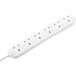 Masterplug 6 Socket 1 Metre 13 Amp White Extension Lead 9 Masterplug 6 Socket 1 Metre 13 Amp White Extension Lead -Energizer Sales Store 13426298 8864947719776008