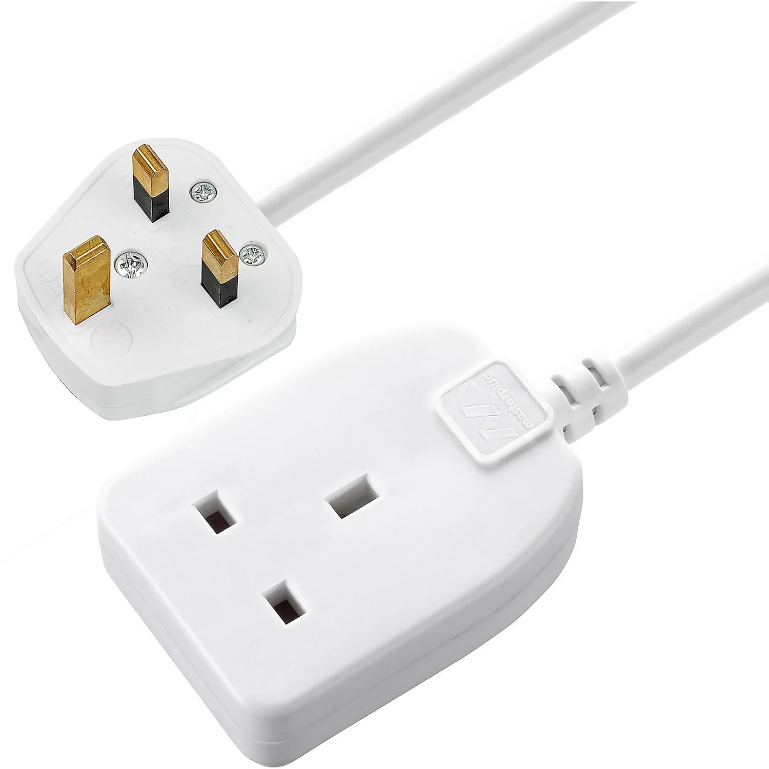 Masterplug Single Socket 5 Metre 13 Amp White Extension Lead 3 Masterplug Single Socket 5 Metre 13 Amp White Extension Lead