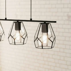 EGLO Mardyke Glass Steel 3L Pendant Light -Energizer Sales Store 13438800 1574910930330265