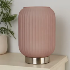 Pearl Frosted Table Lamp - Rose -Energizer Sales Store 13445403 7315042045022156