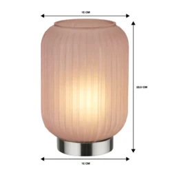 Pearl Frosted Table Lamp - Rose -Energizer Sales Store 13445403 8665042045103297