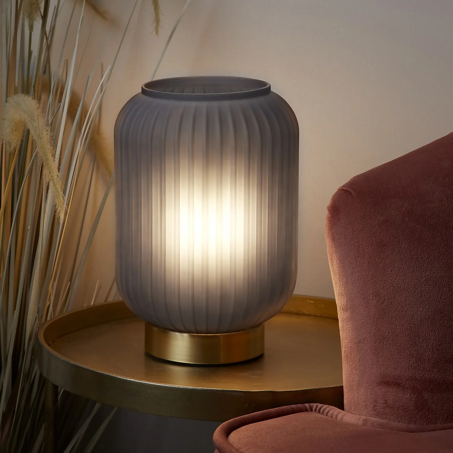 Pearl Frosted Table Lamp - Navy 8 Pearl Frosted Table Lamp - Navy - Image 6