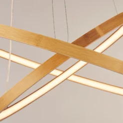 Malibu LED Double Ring Ceiling Pendant Light - Bamboo -Energizer Sales Store 13445411 8165042050524117