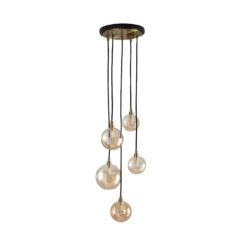 Shoreditch Five Light Cluster Light - Champagne & Brass -Energizer Sales Store 13453783 8184915324297698