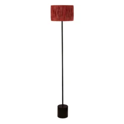 Raffia Floor Lamp - Pink & Black 10 Raffia Floor Lamp - Pink & Black -Energizer Sales Store 13525817 2184956834941127
