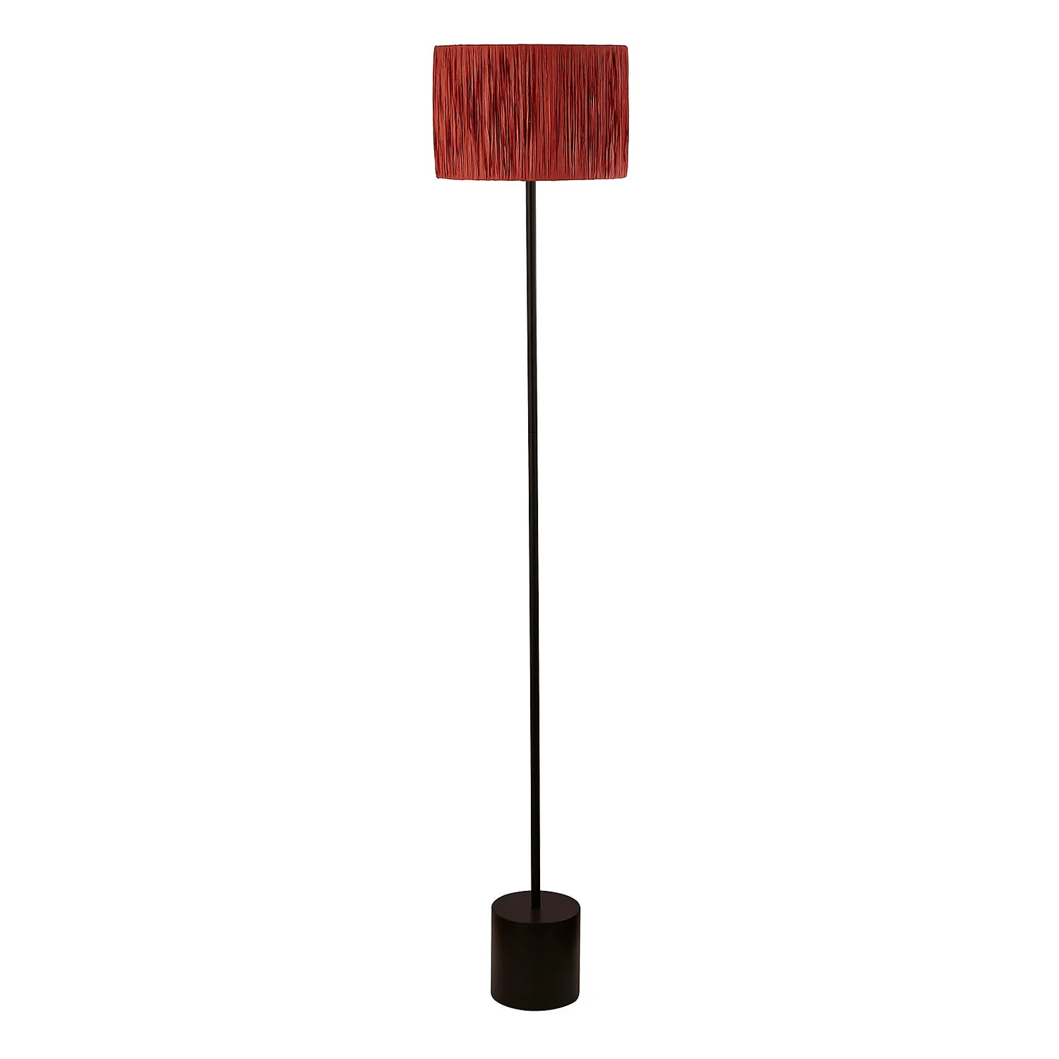 Raffia Floor Lamp - Pink & Black 5 Raffia Floor Lamp - Pink & Black - Image 3