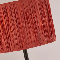 Raffia Table Lamp - Pink & Black 12 Raffia Table Lamp - Pink & Black -Energizer Sales Store 13525822 1364956834971019