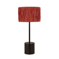 Raffia Table Lamp - Pink & Black 11 Raffia Table Lamp - Pink & Black -Energizer Sales Store 13525822 1674956834921027