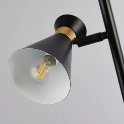 Balham 3 Light Floor Lamp - Black & Brass -Energizer Sales Store 13525828 1995042072957418