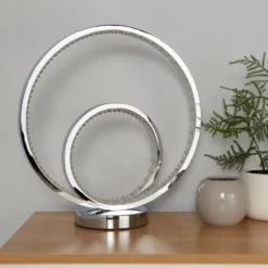 Sasha LED Table Lamp - Chrome & Crystal -Energizer Sales Store 13525836 7715042075141142
