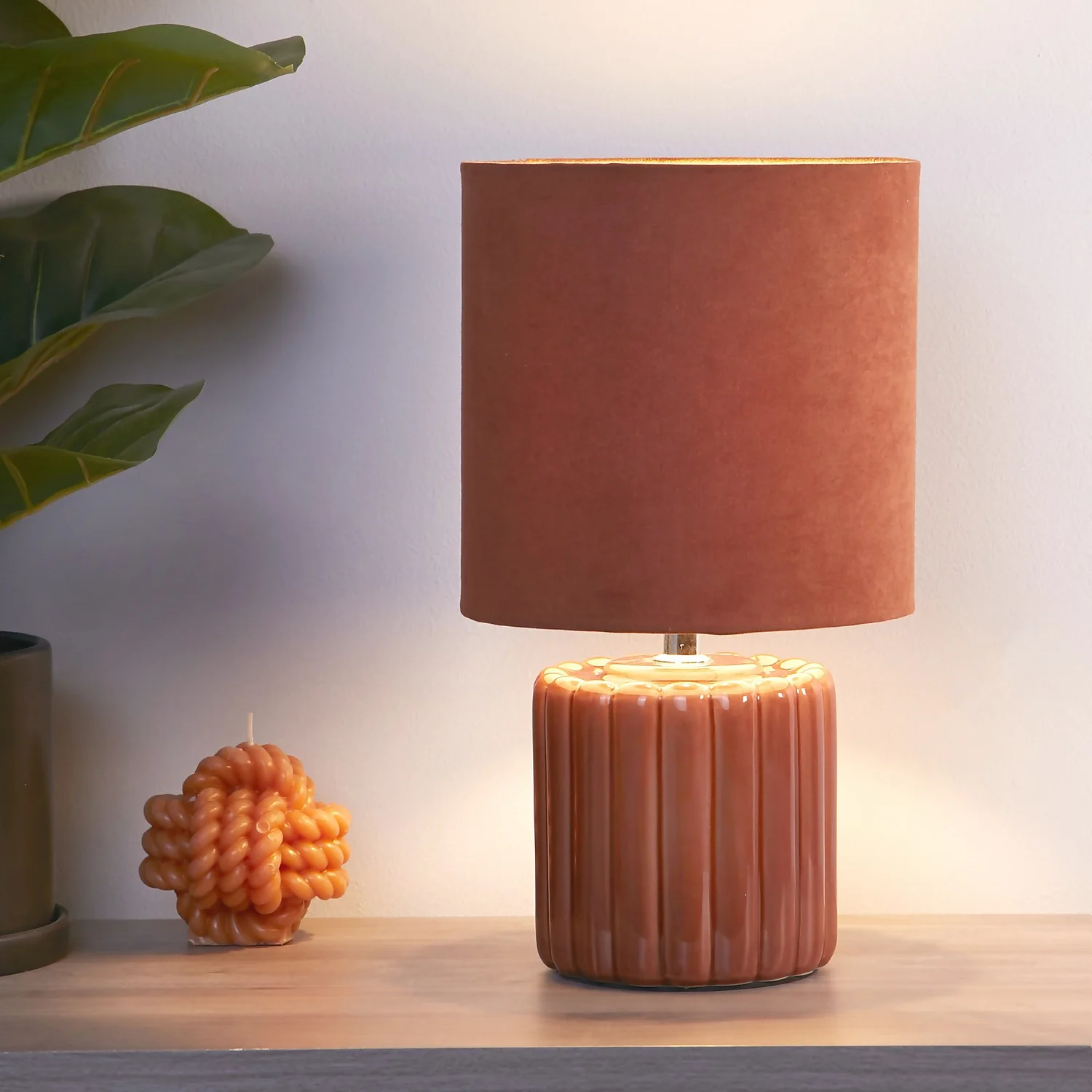 Phoebe Ceramic Table Lamp - Rust 3 Phoebe Ceramic Table Lamp - Rust