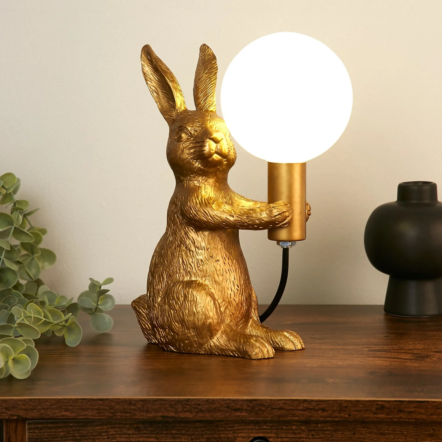 Rabbit Table Lamp - Gold & Glass 7 Rabbit Table Lamp - Gold & Glass - Image 5