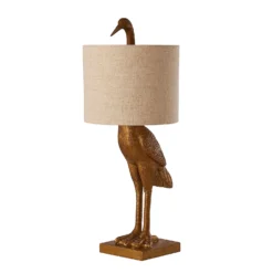 Crane Table Lamp - Gold & Oatmeal -Energizer Sales Store 13528282 1614956834475056