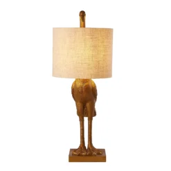 Crane Table Lamp - Gold & Oatmeal -Energizer Sales Store 13528282 7294956834523515