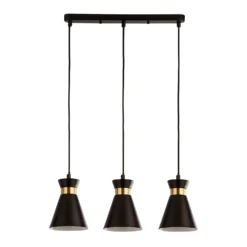 Balham 3 Light Diner Bar Light - Black & Brass 13 Balham 3 Light Diner Bar Light - Black & Brass -Energizer Sales Store 13528465 1625042091695865