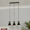 Balham 3 Light Diner Bar Light - Black & Brass -Energizer Sales Store 13528465 4835042091084672