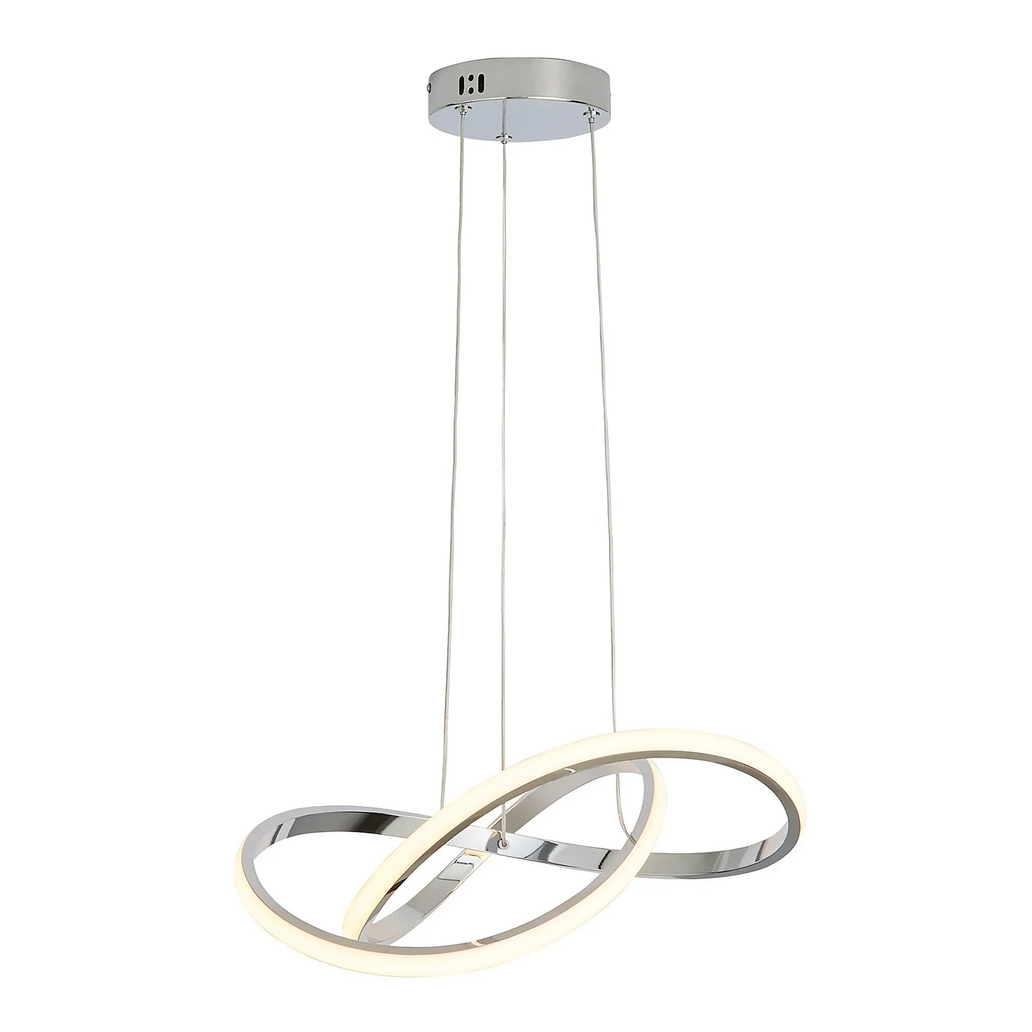 Boston LED Infinity Ceiling Pendant Light - Chrome 4 Boston LED Infinity Ceiling Pendant Light - Chrome - Image 2