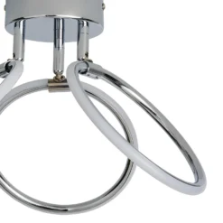 Hudson 3 Ring LED Semi Flush Ceiling Light - Chrome -Energizer Sales Store 13529585 1444945396632807