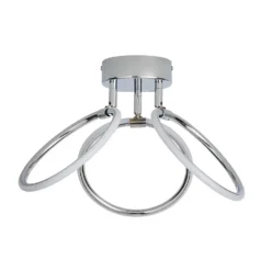 Hudson 3 Ring LED Semi Flush Ceiling Light - Chrome -Energizer Sales Store 13529585 1704945396589004