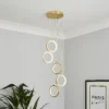 Lenox LED 5 Ring Cluster Pendant Ceiling Light - Brass 1 Lenox LED 5 Ring Cluster Pendant Ceiling Light - Brass -Energizer Sales Store 13529591 1614945397105952