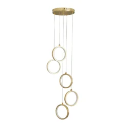 Lenox LED 5 Ring Cluster Pendant Ceiling Light - Brass 9 Lenox LED 5 Ring Cluster Pendant Ceiling Light - Brass -Energizer Sales Store 13529591 6584945397172231