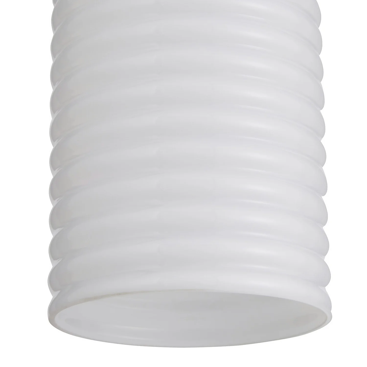Katya Ribbed Glass Easy Fit Shade - White 6 Katya Ribbed Glass Easy Fit Shade - White - Image 4