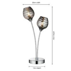 Marple Table Lamp - Chrome & Smoke -Energizer Sales Store 13645373 1414956789362280