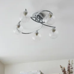 Tatton 5 Light Semi Flush Ceiling Light - Chrome -Energizer Sales Store 13645374 1224942855309584