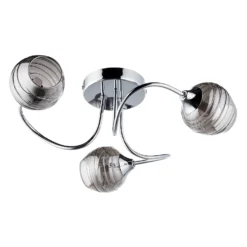 Marple 3 Light Semi Flush Ceiling Light - Chrome & Smoke -Energizer Sales Store 13645383 5784956789676422
