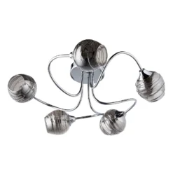 Marple 5 Light Semi Flush Ceiling Light - Chrome & Smoke -Energizer Sales Store 13645384 1474956789678483
