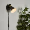 Balham Plug In Wall Light - Black & Brass -Energizer Sales Store 13698852 1164976728361922