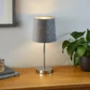 Paris Velvet Table Lamp - Grey -Energizer Sales Store 13751359 1444969498967313