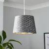 Mia Velvet 30cm Patterned Lamp Shade - Grey 1 Mia Velvet 30cm Patterned Lamp Shade - Grey -Energizer Sales Store 13751365 1954969499005629