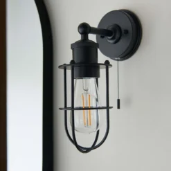 Portmore Bathroom Wall Light - Black -Energizer Sales Store 13794239 1414957105370088