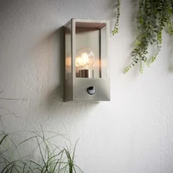 Oxford PIR Outdoor Wall Light - Stainless Steel -Energizer Sales Store 13794245 1034957105471296