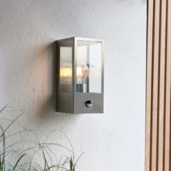 Oxford PIR Outdoor Wall Light - Stainless Steel -Energizer Sales Store 13794245 1064957105638885