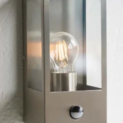 Oxford PIR Outdoor Wall Light - Stainless Steel -Energizer Sales Store 13794245 1894957105790976