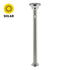 Halton 80cm Photocell & PIR Solar Outdoor Floor Light - Stainless Steel -Energizer Sales Store 13794247 1354957104056499