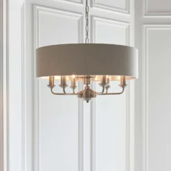 Highclere Pendant Light - 6lt Chrome