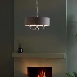 Highclere Pendant Light - 3lt Nickel -Energizer Sales Store 13794255 1374957104593070