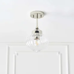 Addington Semi Flush Light - Nickel -Energizer Sales Store 13794258 1894957104722286