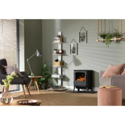 Dimplex Bari Optiflame® Freestanding Electric Stove With Realistic Log Bed & LED Flame Effect - Black -Energizer Sales Store 13882947 3554971310534119