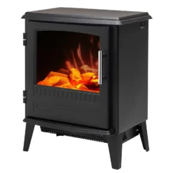 Dimplex Bari Optiflame® Freestanding Electric Stove With Realistic Log Bed & LED Flame Effect - Black -Energizer Sales Store 13882947 7964971310725465