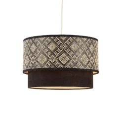 Harper Two Tier Easy-Fit Light Shade - Black