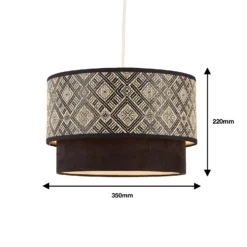 Harper Two Tier Easy-Fit Light Shade - Black -Energizer Sales Store 13884616 9064984012629045