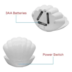 Colour Changing LED Glitter Shell Lamp -Energizer Sales Store 13892610 8634998572582514