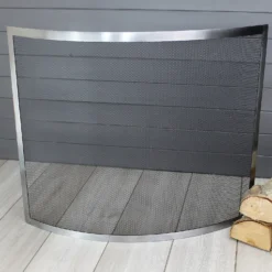 Curved Pewter Effect Fire Screen -Energizer Sales Store 13898074 1834989749097198