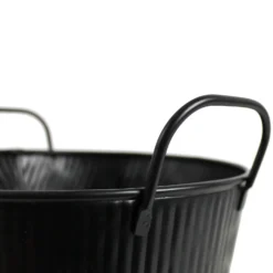 Embossed Kindling Bucket - Black -Energizer Sales Store 13898103 1174989748996719