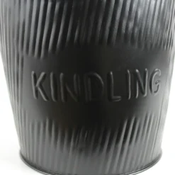 Embossed Kindling Bucket - Black -Energizer Sales Store 13898103 1924989749046285