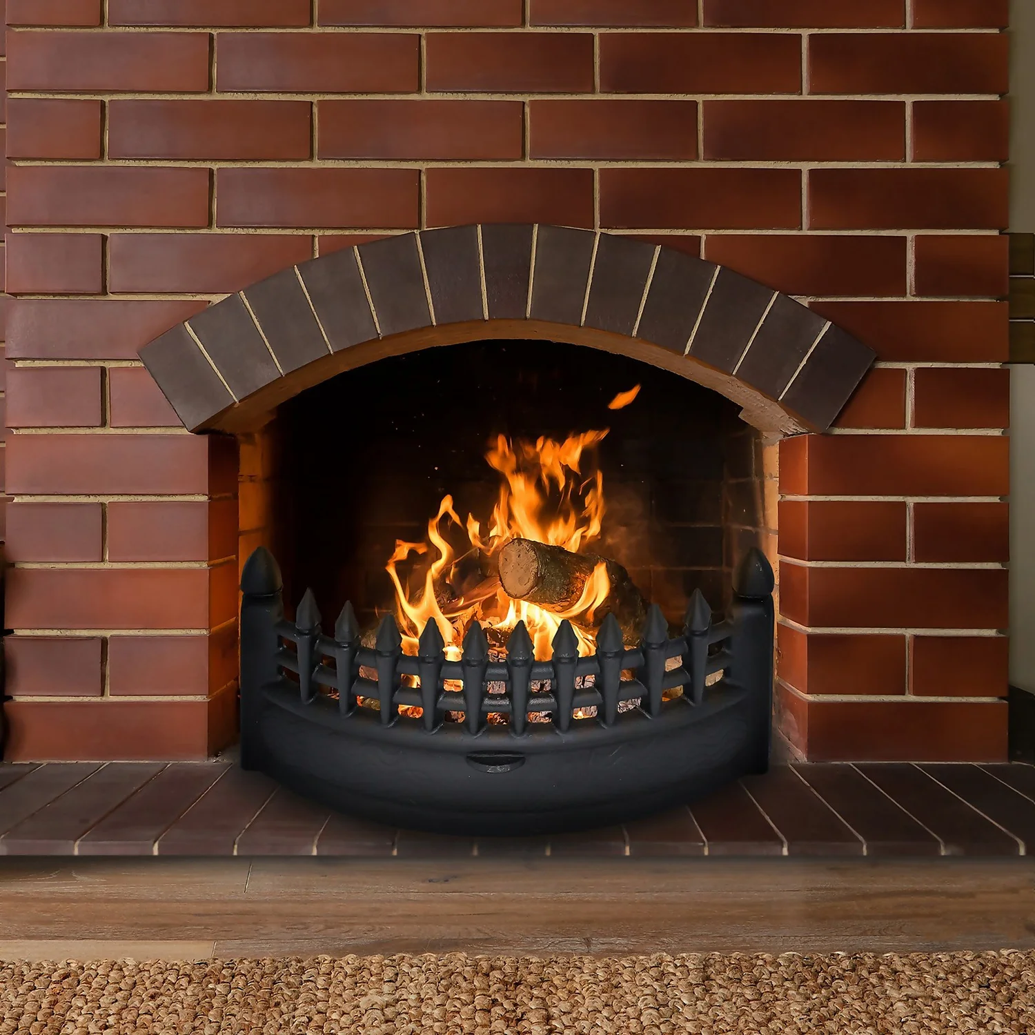 16 Inch Steel Castle Fire Front - Black 4 16 Inch Steel Castle Fire Front - Black - Image 2
